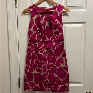 LOFT Pink Sheath Mini Dress Scoop Neck Sleeveless